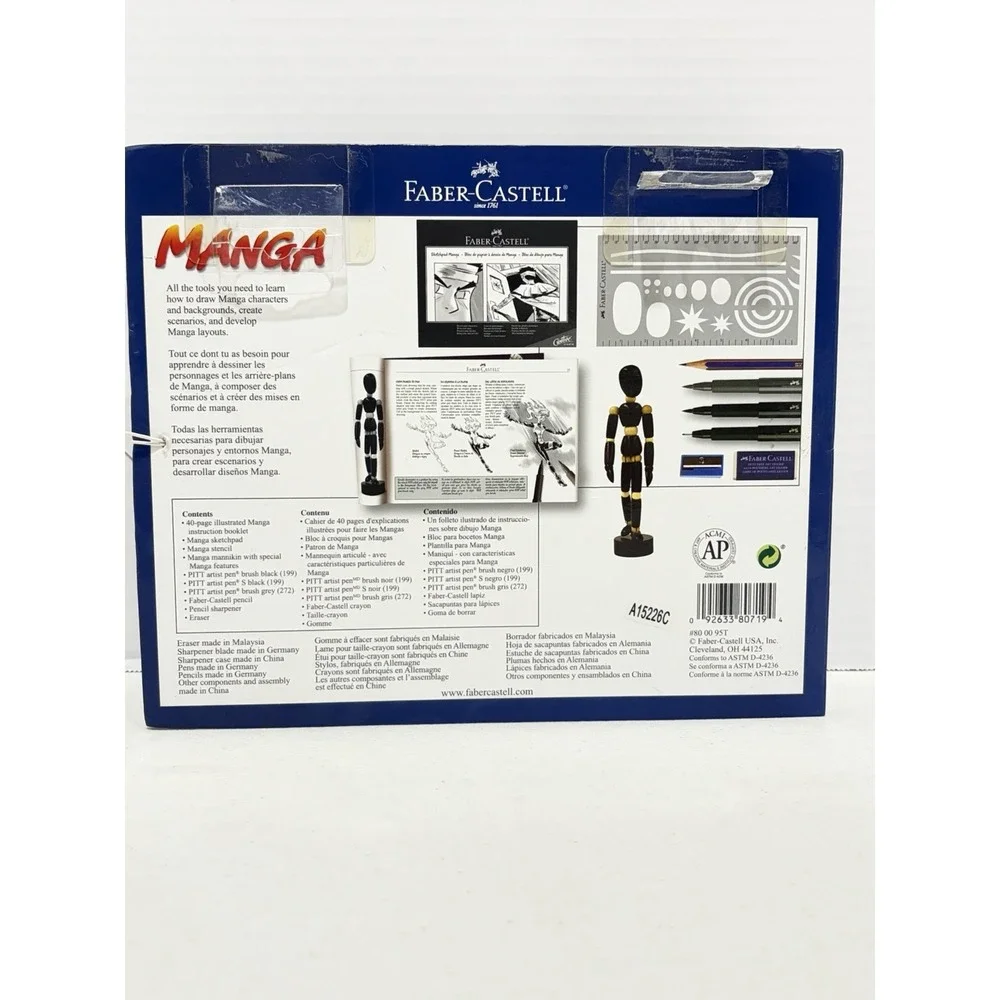 NEW Faber-Castell Getting Started Manga Comic Kit Drawing Mannekin Booklet